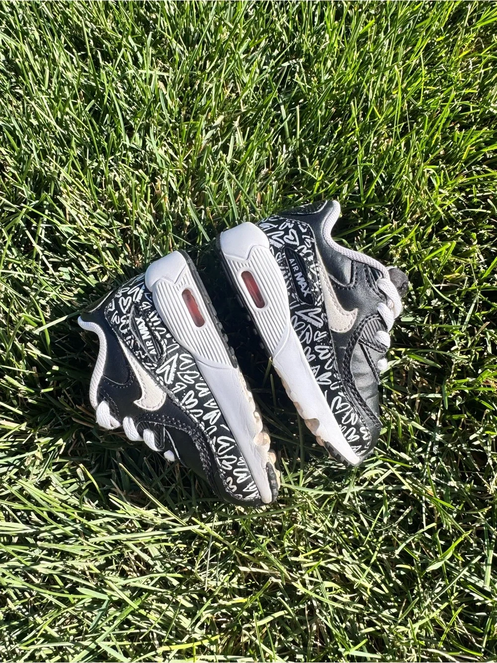 Nike Air Max 90 Heart Print Toddler Sneakers Size 5C